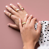 All the Luck in the World Chérie Goldplated Ring Oval White All the Luck in the World Chérie Goldplated Ring Oval White