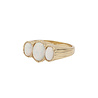 All the Luck in the World Chérie Goldplated Ring Oval White All the Luck in the World Chérie Goldplated Ring Oval White