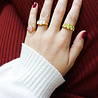 All the Luck in the World Chérie Goldplated Ring Ovals Lime All the Luck in the World Chérie Goldplated Ring Ovals Lime