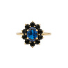 All the Luck in the World Chérie Goldplated Ring Flower Dark blue All the Luck in the World Chérie Goldplated Ring Flower Dark blue