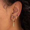 All the Luck in the World Moonlight Goldplated Sterling Silver Earrings Three Stripes Black All the Luck in the World Moonlight Goldplated Sterling Silver Earrings Three Stripes Black