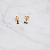 All the Luck in the World Moonlight Goldplated Sterling Silver Earrings Three Stripes Black All the Luck in the World Moonlight Goldplated Sterling Silver Earrings Three Stripes Black