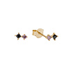 All the Luck in the World Moonlight Goldplated Sterling Silver Earrings Two Squares black pink All the Luck in the World Moonlight Goldplated Sterling Silver Earrings Two Squares black pink