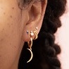 All the Luck in the World Moonlight Goldplated Sterling Silver Earrings Two Dots dark blue all clear All the Luck in the World Moonlight Goldplated Sterling Silver Earrings Two Dots dark blue all clear