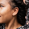 All the Luck in the World Moonlight Goldplated Sterling Silver Earrings Two Dots dark blue all clear All the Luck in the World Moonlight Goldplated Sterling Silver Earrings Two Dots dark blue all clear