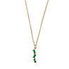 All the Luck in the World Amour Goldplated Necklace Zigzag Green All the Luck in the World Amour Goldplated Necklace Zigzag Green