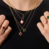 All the Luck in the World Amour Goldplated Necklace Zigzag Green All the Luck in the World Amour Goldplated Necklace Zigzag Green