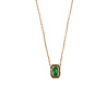 All the Luck in the World Amour Goldplated Necklace Rectangle Green Black All the Luck in the World Amour Goldplated Necklace Rectangle Green Black