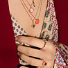All the Luck in the World Amour Goldplated Amour Goldplated Necklace Oval Red Clear All the Luck in the World Amour Goldplated Amour Goldplated Necklace Oval Red Clear