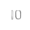All the Luck in the World Essentials Silverplated Hoop Huggie Oval Plain All the Luck in the World Essentials Silverplated Hoop Huggie Oval Plain
