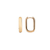 All the Luck in the World Essentials Goldplated Hoop Huggie Oval Plain All the Luck in the World Essentials Goldplated Hoop Huggie Oval Plain
