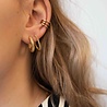 All the Luck in the World Essentials Goldplated Hoop Pin Thick Antique Sand Blasted All the Luck in the World Essentials Goldplated Hoop Pin Thick Antique Sand Blasted