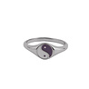 All the Luck in the World Vivid Silverplated Ring Signet Ying Yang Lilac All the Luck in the World Vivid Silverplated Ring Signet Ying Yang Lilac