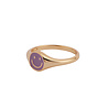All the Luck in the World Vivid Goldplated Ring Signet Smiley Purple All the Luck in the World Vivid Goldplated Ring Signet Smiley Purple