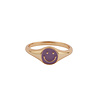 All the Luck in the World Vivid Goldplated Ring Signet Smiley Purple All the Luck in the World Vivid Goldplated Ring Signet Smiley Purple