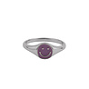 All the Luck in the World Vivid Silverplated Ring Signet Smiley Purple All the Luck in the World Vivid Silverplated Ring Signet Smiley Purple
