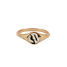 All the Luck in the World Vivid Goldplated Ring Signet Zebra Black White All the Luck in the World Vivid Goldplated Ring Signet Zebra Black White