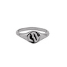 All the Luck in the World Vivid Silverplated Ring Signet Zebra Black White All the Luck in the World Vivid Silverplated Ring Signet Zebra Black White