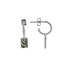 All the Luck in the World Vivid Silverplated Earring Rectangle Plant Green Beige All the Luck in the World Vivid Silverplated Earring Rectangle Plant Green Beige