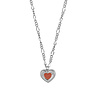 All the Luck in the World Vivid Silverplated Necklace Heart Dots Orange All the Luck in the World Vivid Silverplated Necklace Heart Dots Orange