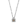 All the Luck in the World Vivid Silverplated Necklace Rectangle Flower Green Purple Pink All the Luck in the World Vivid Silverplated Necklace Rectangle Flower Green Purple Pink