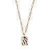 All the Luck in the World Vivid Goldplated Necklace Rectangle Zebra Black White All the Luck in the World Vivid Goldplated Necklace Rectangle Zebra Black White