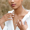 All the Luck in the World Vivid Goldplated Necklace Rectangle Zebra Black White All the Luck in the World Vivid Goldplated Necklace Rectangle Zebra Black White
