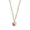 All the Luck in the World Vivid Goldplated Necklace Coin Ying Yang Lilac All the Luck in the World Vivid Goldplated Necklace Coin Ying Yang Lilac