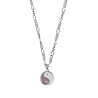 All the Luck in the World Vivid Silverplated Necklace Coin Ying Yang Lilac All the Luck in the World Vivid Silverplated Necklace Coin Ying Yang Lilac