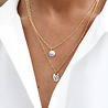 All the Luck in the World Vivid Silverplated Necklace Coin Ying Yang Lilac All the Luck in the World Vivid Silverplated Necklace Coin Ying Yang Lilac