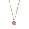 All the Luck in the World Vivid Goldplated Necklace Coin Smiley Purple All the Luck in the World Vivid Goldplated Necklace Coin Smiley Purple