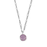 All the Luck in the World Vivid Silverplated Necklace Coin Smiley Purple All the Luck in the World Vivid Silverplated Necklace Coin Smiley Purple