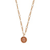 All the Luck in the World Vivid Goldplated Necklace Coin Burst Orange Pink All the Luck in the World Vivid Goldplated Necklace Coin Burst Orange Pink