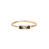 All the Luck in the World Jolie Ring Goldplated Sterling Silver Bar Black & White All the Luck in the World Jolie Ring Goldplated Sterling Silver Bar Black & White
