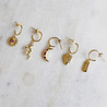 All the Luck in the World Aimé Goldplated Earring Snake Black Pink All the Luck in the World Aimé Goldplated Earring Snake Black Pink
