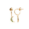 All the Luck in the World Aimé Goldplated Earring Moon Star Green All the Luck in the World Aimé Goldplated Earring Moon Star Green