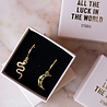 All the Luck in the World Aimé Goldplated Earring Moon Star Green All the Luck in the World Aimé Goldplated Earring Moon Star Green