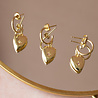 All the Luck in the World Aimé Goldplated Earring Heart Star Black All the Luck in the World Aimé Goldplated Earring Heart Star Black