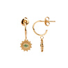 All the Luck in the World Aimé Goldplated Earring Circle Green Eye All the Luck in the World Aimé Goldplated Earring Circle Green Eye