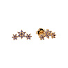 All the Luck in the World Aimé Goldplated Earrings Three Flowers Lilac All the Luck in the World Aimé Goldplated Earrings Three Flowers Lilac