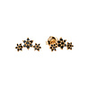 All the Luck in the World Aimé Goldplated Earrings Three Flowers Black All the Luck in the World Aimé Goldplated Earrings Three Flowers Black