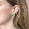 All the Luck in the World Aimé Goldplated Earrings Three Flowers Green All the Luck in the World Aimé Goldplated Earrings Three Flowers Green