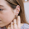 All the Luck in the World Aimé Goldplated Earrings Three Flowers Pink All the Luck in the World Aimé Goldplated Earrings Three Flowers Pink