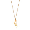 All the Luck in the World Aimé Goldplated Necklace Snake Green Orange All the Luck in the World Aimé Goldplated Necklace Snake Green Orange
