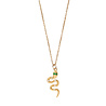 All the Luck in the World Aimé Goldplated Necklace Snake Clear Green All the Luck in the World Aimé Goldplated Necklace Snake Clear Green