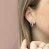 All the Luck in the World Aimé Silverplated Hoop Star Emerald Green Small All the Luck in the World Aimé Silverplated Hoop Star Emerald Green Small