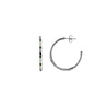 All the Luck in the World Aimé Silverplated Hoop Star Emerald Green Medium All the Luck in the World Aimé Silverplated Hoop Star Emerald Green Medium