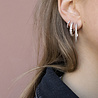 All the Luck in the World Aimé Silverplated Hoop Little Gem White Medium All the Luck in the World Aimé Silverplated Hoop Little Gem White Medium