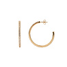 All the Luck in the World Aimé Goldplated Hoop Little Gem White Large All the Luck in the World Aimé Goldplated Hoop Little Gem White Large