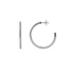 All the Luck in the World Aimé Silverplated Hoop Little Gem White Large All the Luck in the World Aimé Silverplated Hoop Little Gem White Large